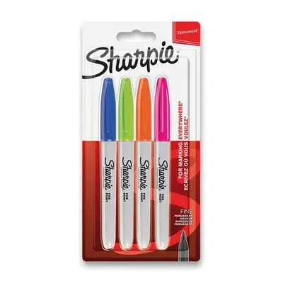 Permanentní popisovač Sharpie Fine sada 4 ks, doplňkové barvy