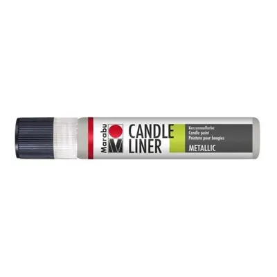 Marabu Candle Liner na svíčky - metalický stříbrný 25 ml