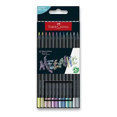 Pastelky Faber-Castell Black Edition Metalic 12 barev