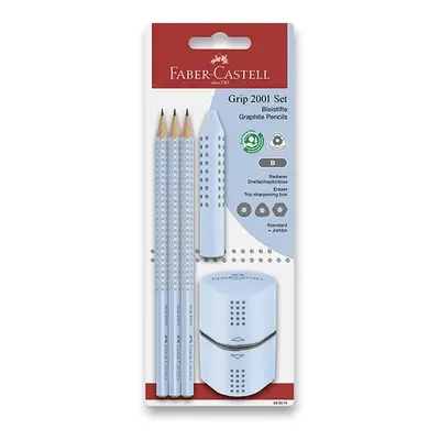 Grafitová tužka Faber-Castell Grip 2001 Sky Blue set, 5 ks