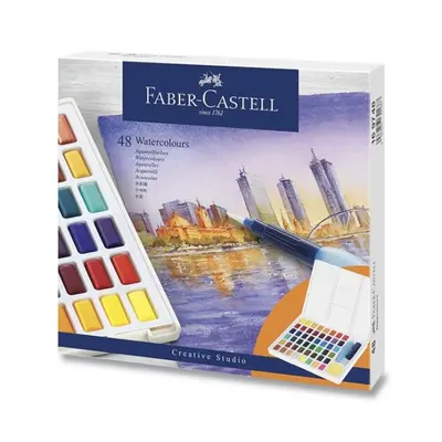 Vodové barvy Faber Castell s paletou 48 ks