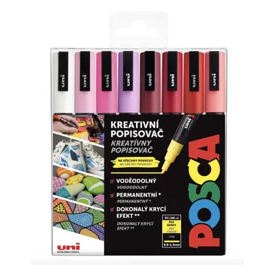 POSCA akrylový popisovač PC-3M 8 ks - Love