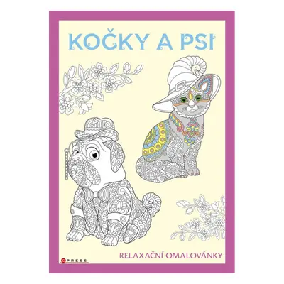 Psi a kočky - relaxační omalovánky