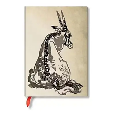 Solitary Oryx (Alistair Bell Collection) Midi Lined Hardcover Journal (Elastic Band Closure)