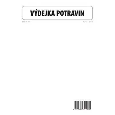 Výdejky potravin a denní přehled stravování, blok A4, 130 listů