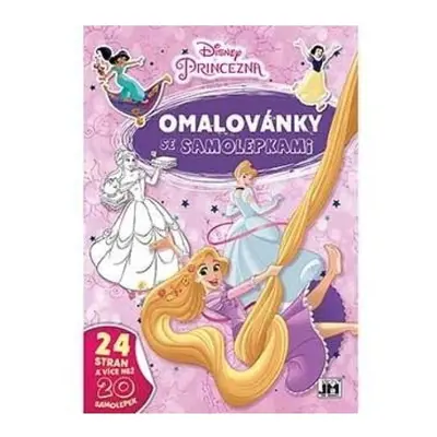 Princezny - Omalovánky A4 se samolepkami