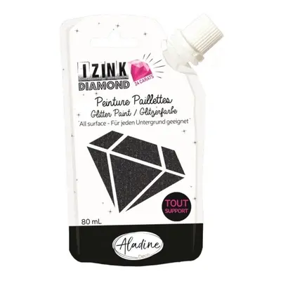 Diamantová barva Aladine Izink Diamond 24 Carats 80 ml - černá