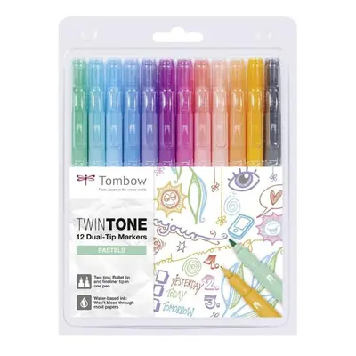 Tombow Sada oboustranných fixů TwinTone - Pastels