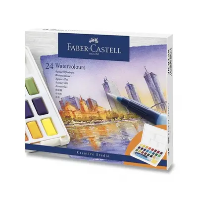 Vodové barvy Faber Castell s paletou 24 ks