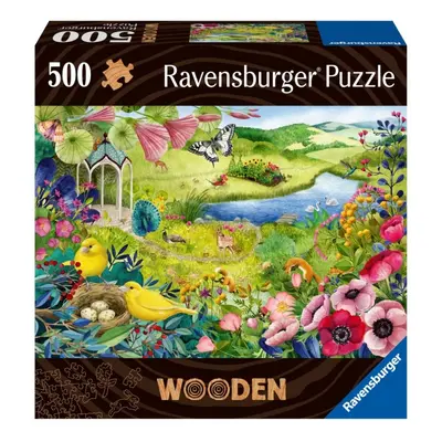 Dřevěné puzzle Divoká zahrada 500 dílků