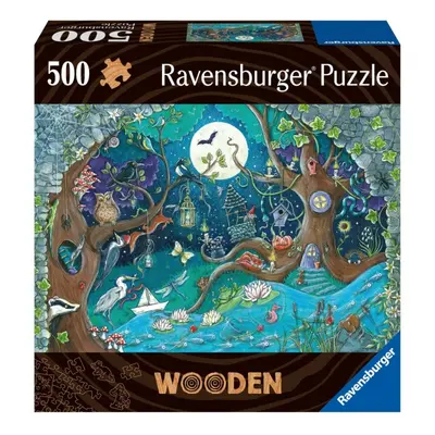 Dřevěné puzzle Kouzelný les 500 dílků