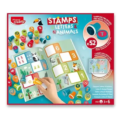 Sada Maped creativ Stamps Alphabet a Animals 26 + 26 ks razítek