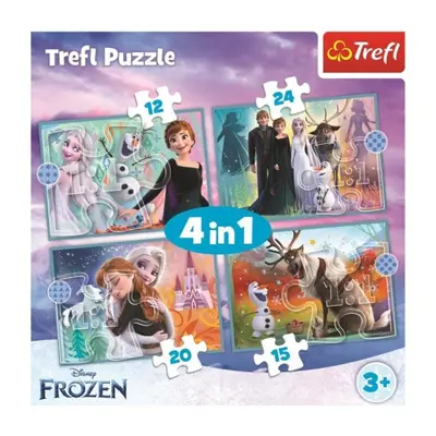 Puzzle Ledové království - Úžasný svět 4v1 (12,15,20,24 dílků)