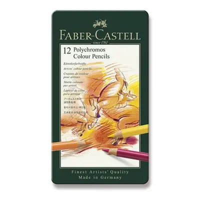 Pastelky Faber Castell Polychromos plech.krabička 12ks