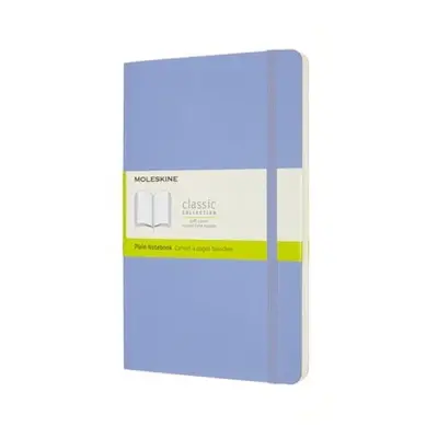 Moleskine Large Plain Softcover Notebook, Hydrangea Blue