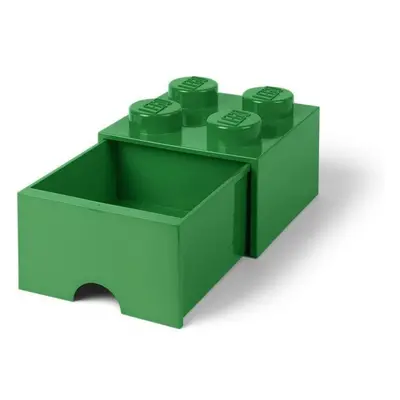 Úložný box LEGO s šuplíkem 4 - tmavě zelený