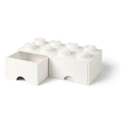 Úložný box LEGO s šuplíky 8 - bílý