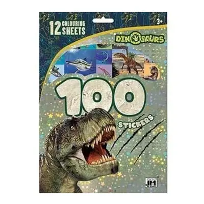 Dinosauři - 100 samolepek s omalovánkovými listy JIRI MODELS a. s.