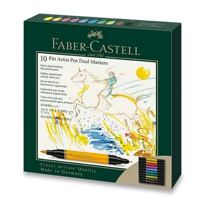 Popisovač Faber-Castell Pitt Artist Pen Dual Marker sada 10 ks Faber-Castell