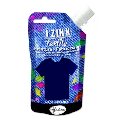 Textilní barva Aladine Izink Textile 80 ml - bleu nuit tm. modrá Aladine