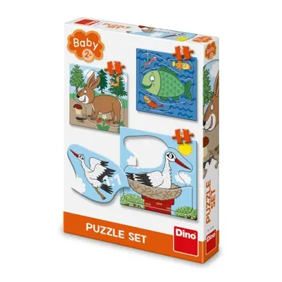 Puzzle Zvířátka: Kde žijí 3–5 dílků baby DINO