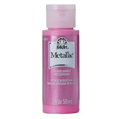 FolkArt Metallic Acrylic paint - 59 ml různé barvy Metallic color: ROSE SHIMMER Folkart