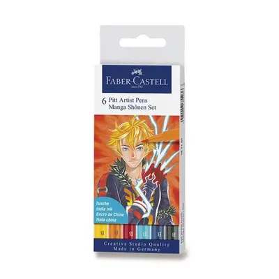 Popisovač Faber Castell Pitt Artist Pen Manga Shonen 2 6ks Faber-Castell