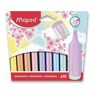 Zvýrazňovač Maped Fluo Peps Pastel sada 10 barev Maped