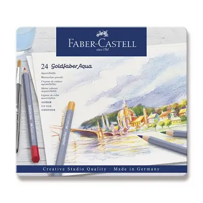 Pastelky Faber Castell Goldfaber Aqua plech. krabička 24ks Faber-Castell