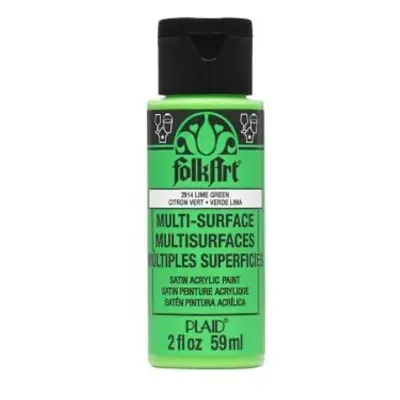 FolkArt Multi-Surface Acrylic Paint - 59 ml různé barvy Multi surface: LIME GREEN Folkart