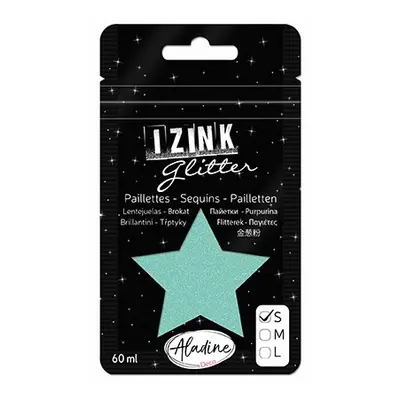 Izink Glitter, třpytky mentolová zelená, 60 ml - velikost S Aladine