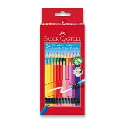 Pastelky Faber Castell šestihranná s barevnou pryží 24 ks Faber-Castell