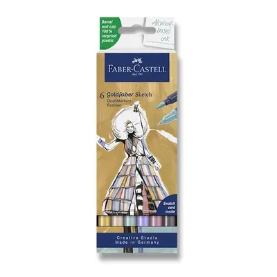 Popisovač Faber-Castell Goldfaber Sketch Dual Marker Fashion sada, 6 barev Faber-Castell