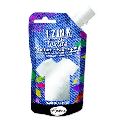 Textilní barva Aladine Izink Textile 80 ml - argent stříbrná Aladine