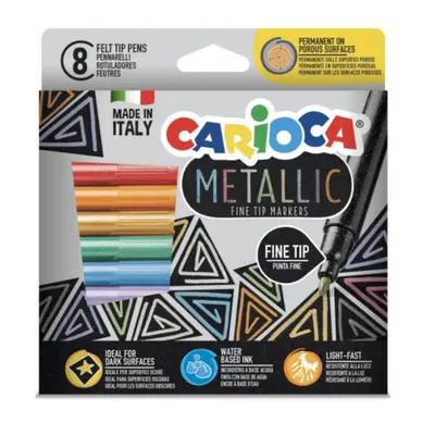 Carioca Metallic fix s jemným hrotem 8ks Carioca