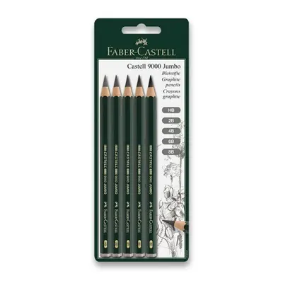 Grafitová tužka Faber-Castell Castell 9000 Jumbo 5 ks Faber-Castell