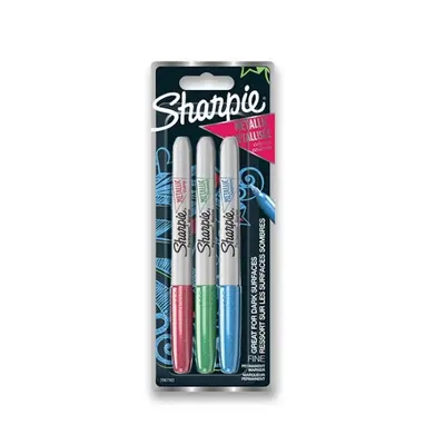 Permanentní popisovač Sharpie Metallic blistr, 3 barvy Sharpie