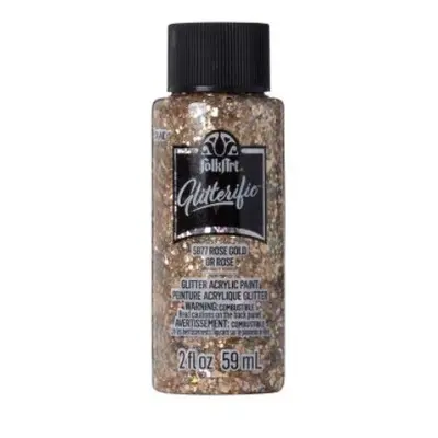 FolkArt Glitterific Acrylic Paint - Třpytivá akrylová barva 59 ml Glitterific: Rose gold Folkart