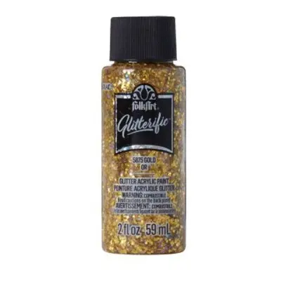 FolkArt Glitterific Acrylic Paint - Třpytivá akrylová barva 59 ml Glitterific: Gold Folkart