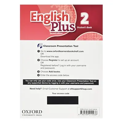 English Plus Second Edition 2 Classroom Presentation Tool Student´s eBook Pack (Access Code Card