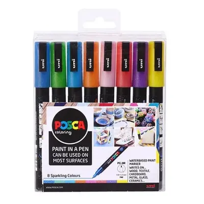 POSCA Sada akrylových popisovačů - třpytivé barvy 8 ks OFFICE LINE spol. s r.o.