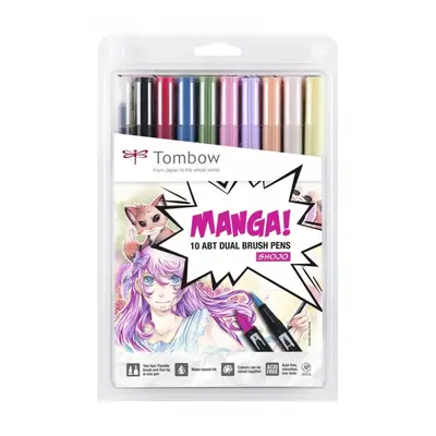 Tombow Oboustranný štětcový fix ABT - Manga Shojo 10 ks KALIA paper, s.r.o.