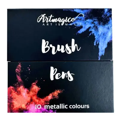 Artmagico Brush pens 10 ks metalické odstíny 181967 Artmagico