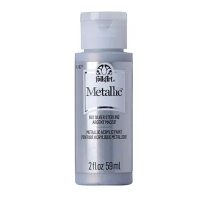 FolkArt Metallic Acrylic paint - 59 ml různé barvy Metallic color: SILVER STERLING Folkart