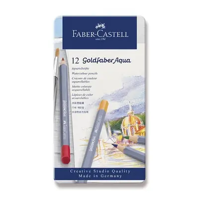 Pastelky Faber Castell Goldfaber Aqua plech.krabička 12ks Faber-Castell