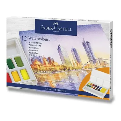 Akvarelové barvy Faber-Castell s paletkou 12 barev Faber-Castell