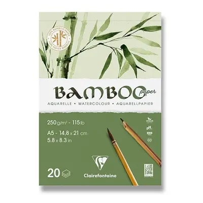 Akvarelový blok Clairefontaine Bamboo A5, 20 listů, 250 g Clairefontaine