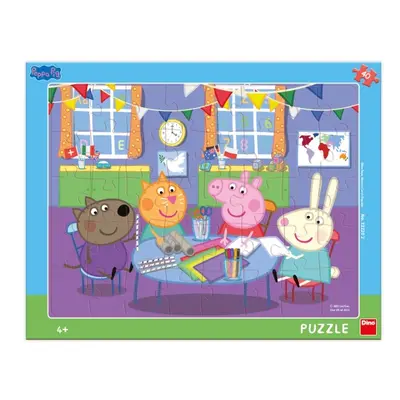 Puzzle Peppa Pig: Ve školce 40 dílků deskové DINO