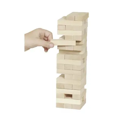 Zábavná hra – Dřevěná věž Jenga natur Montessori