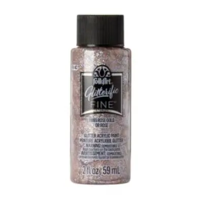 FolkArt Glitterific Fine - Třpytivá akrylová barva 59 ml Metallic color: ROSE GOLD Folkart